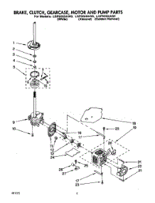 06 - Brake, Clutch, Gearcase, Motor And Pump parts for Whirlpool Washer LSP9355AN0 from AppliancePartsPros.com