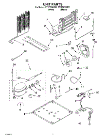 04 - Unit parts for Whirlpool Refrigerator ET1FTKXKT07 from AppliancePartsPros.com