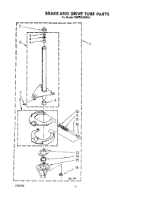 11 - Brake And Drive Tube parts for Kitchenaid Washer KAWE660WWH1 from AppliancePartsPros.com