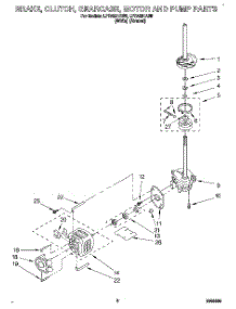 07 - Brake, Clutch, Gearcase, Motor And Pump parts for Whirlpool Washer LPR4231AN0 from AppliancePartsPros.com