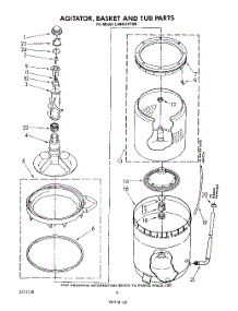 05 - Agitator, Basket And Tub parts for Whirlpool Washer LA6053XTG0 from AppliancePartsPros.com