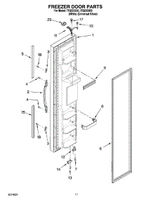 07 - Freezer Door Parts parts for Whirlpool Refrigerator ITQ225300 from AppliancePartsPros.com