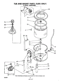 06 - Tub And Basket (Suds Only) parts for Whirlpool Washer LA5800XMW0 from AppliancePartsPros.com