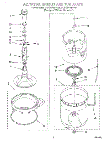 04 - Agitator, Basket And Tub parts for Whirlpool Washer 3LSC9255AN0 from AppliancePartsPros.com