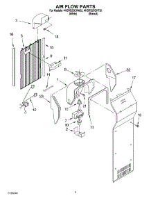 03 - Air Flow parts for Whirlpool Refrigerator 4KSRS25CHT02 from AppliancePartsPros.com