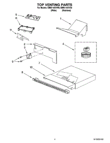 04 - Top Venting Parts parts for Whirlpool Microwave IBMS1455VW0 from AppliancePartsPros.com