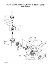 06 - Brake, Clutch, Gearcase, Motor And Pump parts for Whirlpool Washer LA9680XWM0 from AppliancePartsPros.com
