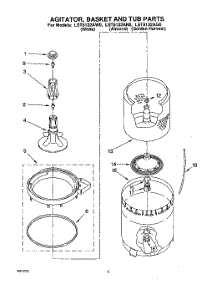 04 - Agitator, Basket And Tub parts for Whirlpool Washer LST6132AW0 from AppliancePartsPros.com