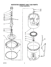 06 - Agitator, Basket And Tub parts for Kitchenaid Washer KAWE564WWH3 from AppliancePartsPros.com