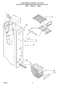04 - Freezer Liner parts for Kitchenaid Refrigerator KSUP27QDAL05 from AppliancePartsPros.com
