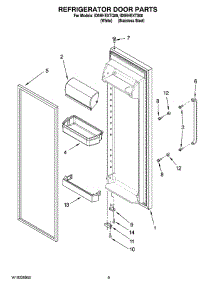 06 - Refrigerator Door Parts parts for Whirlpool Refrigerator ID5HHEXTQ00 from AppliancePartsPros.com
