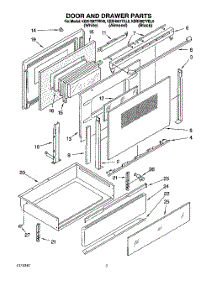 03 - Door And Drawer parts for Kitchenaid Range KERH507YWH0 from AppliancePartsPros.com