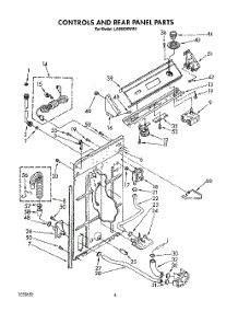 03 - Controls And Rear Panel parts for Whirlpool Washer LA9580XWW1 from AppliancePartsPros.com