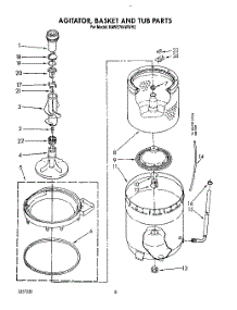06 - Agitator, Basket And Tub parts for Kitchenaid Washer KAWE764WWH2 from AppliancePartsPros.com