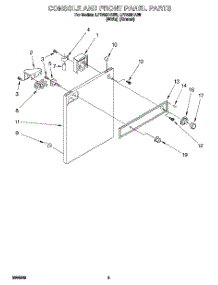 02 - Console And Front Panel parts for Whirlpool Washer LPR4231AN0 from AppliancePartsPros.com