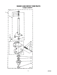 10 - Brake And Drive Tube parts for Whirlpool Washer LA5100XTN1 from AppliancePartsPros.com