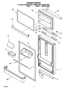 02 - Door Parts parts for Whirlpool Refrigerator ER8MHKXRB00 from AppliancePartsPros.com