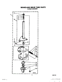 09 - Brake And Drive Tube parts for Whirlpool Washer LA5381XXF0 from AppliancePartsPros.com