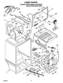 02 - Liner Parts parts for Kitchenaid Refrigerator KTRA22KRSS00 from AppliancePartsPros.com