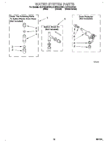 10 - Water System parts for Whirlpool Washer LSP6244BG0 from AppliancePartsPros.com