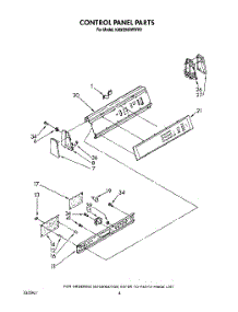 03 - Control Panel parts for Kitchenaid Washer KAWE960WAL0 from AppliancePartsPros.com