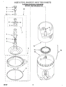03 - Agitator, Basket And Tub parts for Whirlpool Washer 8LSR5132BN2 from AppliancePartsPros.com