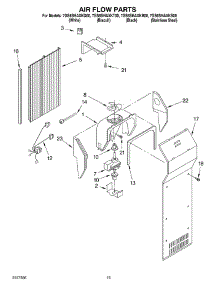 09 - Air Flow parts for Whirlpool Refrigerator 7GS6SHAXKT00 from AppliancePartsPros.com