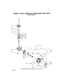 07 - Brake, Clutch, Gearcase, Motor And Pump parts for Whirlpool Washer LA5530XTM1 from AppliancePartsPros.com