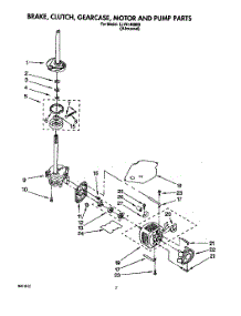05 - Brake, Clutch, Gearcase, Motor & Pump parts for Whirlpool Washer LLV6144BW0 from AppliancePartsPros.com