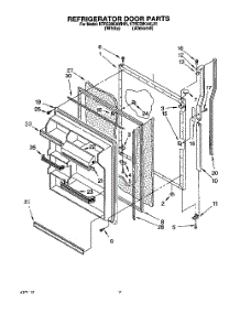 06 - Refrigerator Door parts for Kitchenaid Refrigerator KTRC20KAWH01 from AppliancePartsPros.com