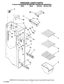 04 - Freezer Liner Parts parts for Maytag Refrigerator MSD2658KGB00 from AppliancePartsPros.com
