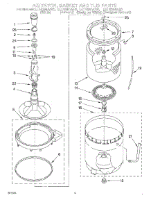 04 - Agitator, Basket And Tub parts for Whirlpool Washer LLT8244AW0 from AppliancePartsPros.com