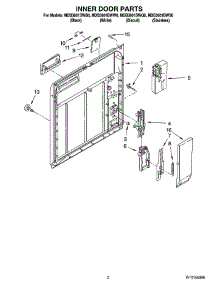 02 - Inner Door Parts parts for Maytag Dishwasher MDB3601BWS0 from AppliancePartsPros.com