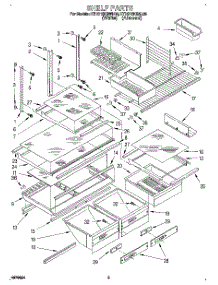04 - Shelf, Lit / Optional parts for Kitchenaid Refrigerator KTHC18KBWH00 from AppliancePartsPros.com