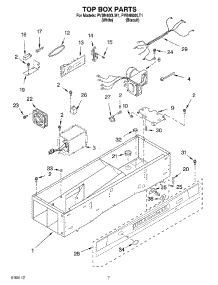 04 - Top Box Parts parts for Whirlpool Personal Valet System PVBN600LW1 from AppliancePartsPros.com