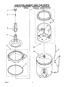 04 - Agitator, Basket And Tub parts for Whirlpool Washer LBR6233AN0 from AppliancePartsPros.com