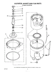 04 - Agitator, Basket And Tub parts for Whirlpool Washer LA5578XTG0 from AppliancePartsPros.com