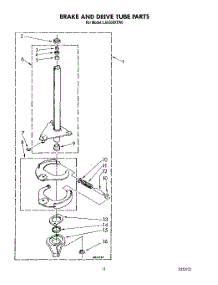 09 - Brake And Drive Tube parts for Whirlpool Washer LA9300XTG0 from AppliancePartsPros.com