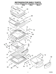 03 - Refrigerator Shelf Parts parts for Kitchenaid Refrigerator KSRG25FKBL05 from AppliancePartsPros.com