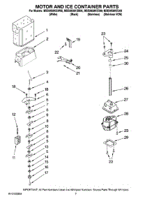 05 - Motor And Ice Container Parts parts for Maytag Refrigerator MSD2658KGW00 from AppliancePartsPros.com
