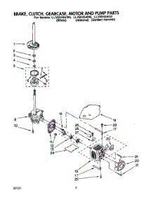 06 - Brake, Clutch, Gearcase, Motor And Pump parts for Whirlpool Washer LLV8245AW0 from AppliancePartsPros.com