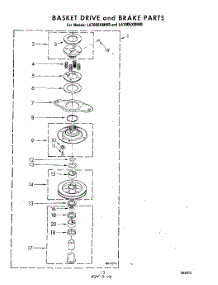 11 - Basket Drive And Brake parts for Whirlpool Washer LA7000XMW0 from AppliancePartsPros.com