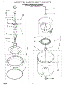 03 - Agitator, Basket And Tub parts for Whirlpool Washer 8LSP6244BN2 from AppliancePartsPros.com