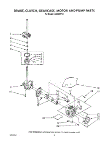 07 - Brake, Clutch, Gearcase, Motor And Pump parts for Whirlpool Washer LA9300XTM1 from AppliancePartsPros.com