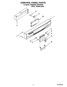 02 - Control Panel Parts parts for Whirlpool Dishwasher IUD8000RQ8 from AppliancePartsPros.com