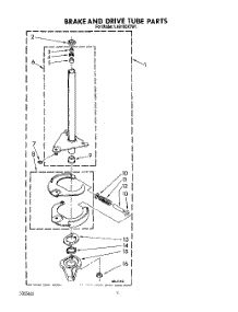 10 - Brake And Drive Tube parts for Whirlpool Washer LA9100XTW1 from AppliancePartsPros.com