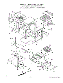 05 - Body parts for Whirlpool Range 1643W2A from AppliancePartsPros.com