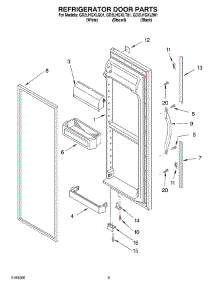 07 - Refrigerator Door parts for Whirlpool Refrigerator GD2LHGXLT01 from AppliancePartsPros.com