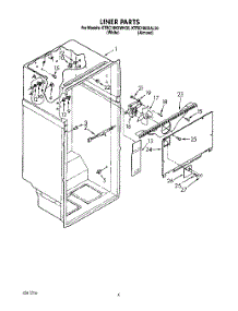 02 - Liner parts for Kitchenaid Refrigerator KTRC18KXWH30 from AppliancePartsPros.com