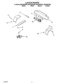 04 - Latch Parts parts for Whirlpool Oven GMC305PDQ09 from AppliancePartsPros.com